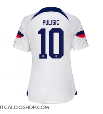 stati Uniti Christian Pulisic #10 Prima Maglia Femmina Mondiali 2022 Manica Corta